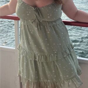 Altar'd State Sage Green Dress